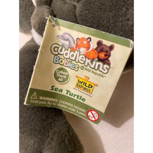 Wild Republic Cuddlekins Plush Sea Turtle 8" Soft Toy Tags‎ 2007 - Picture 7 of 10